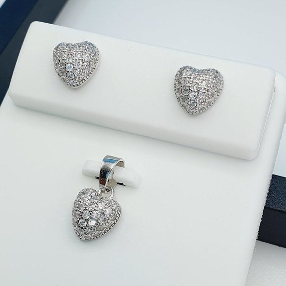 "925 Sterling Silver Cubic Zircon Jewelry Set, UU1P7A7032 - Picture 2 of 8